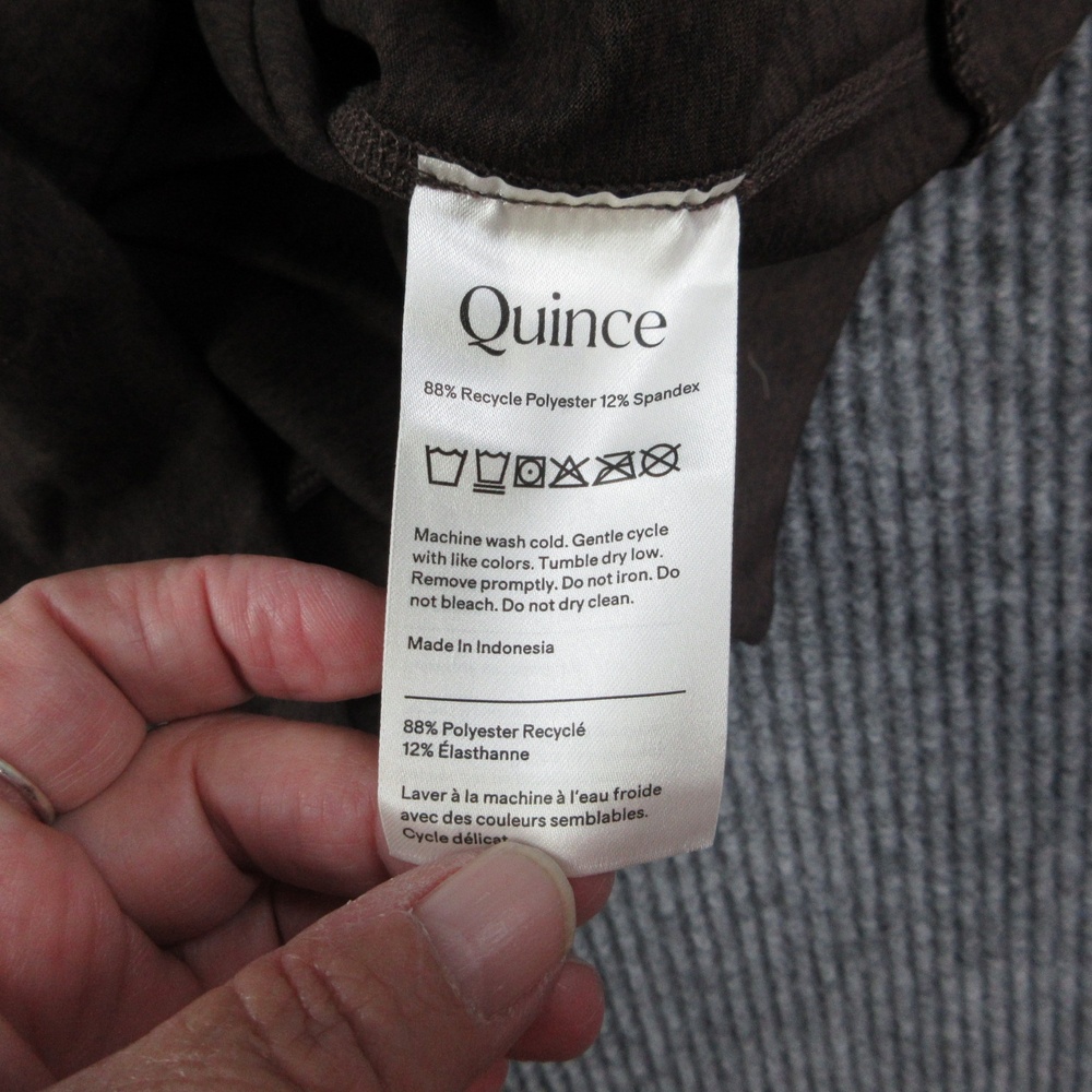 Quince Hoodie Full Zip Womens S Brown Flowknit Lightweight Jersey Hooded NWT - Picture 9 of 16